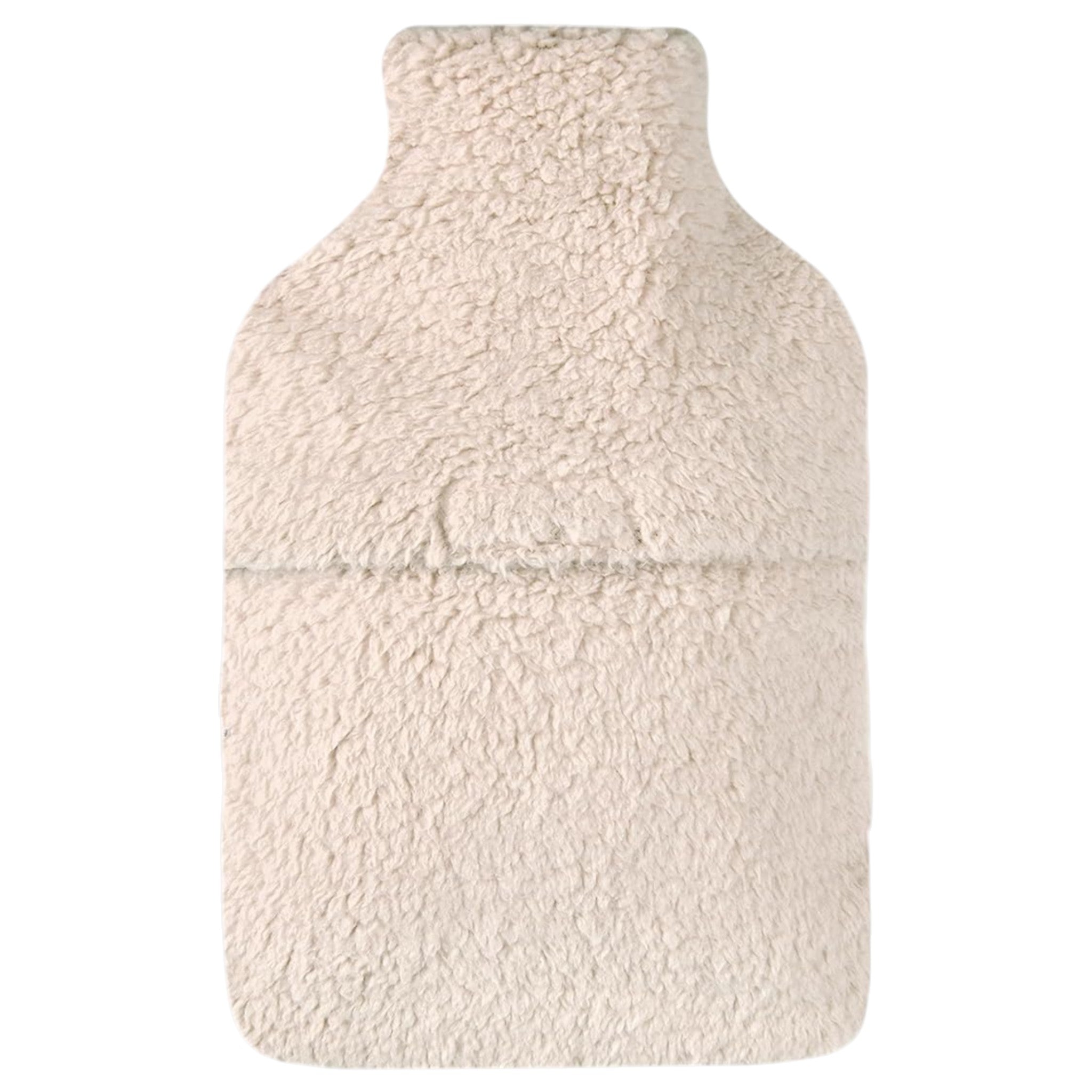Elite Heat hot water bottle with removable plush cover, perfect for winter in natural